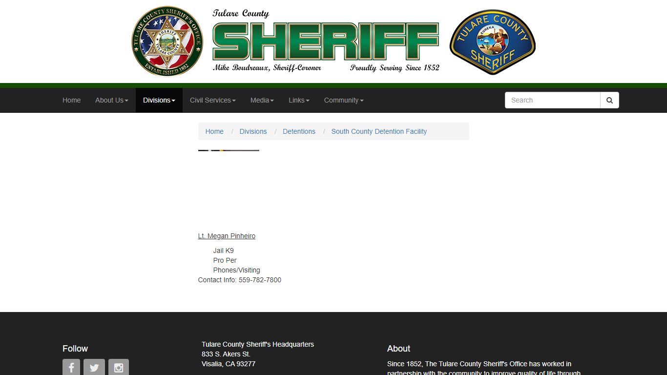 South County Detention Facility - Tulare County Sheriff