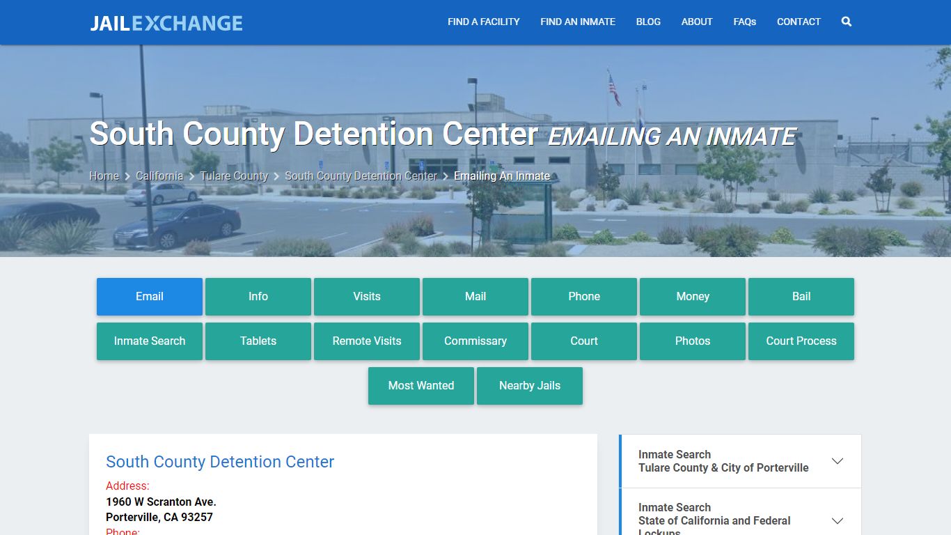 Inmate Text, Email - South County Detention Center, CA - Jail Exchange